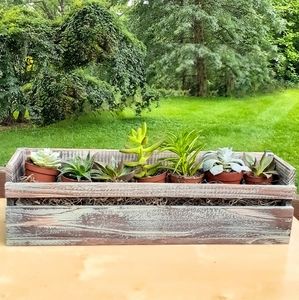 Farmhouse Rustic Distressed Torched Wood Shelf